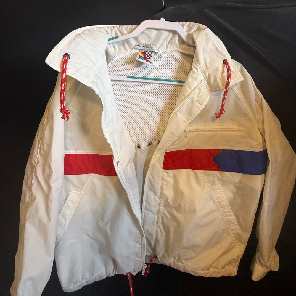 Vintage Newport Blue Jacket with Colorful Accents